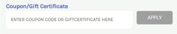 Coupon Gift Certificate Field